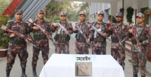 কুষ্টিয়ায় বিজিবির অভিযানে হেরোইন উদ্ধার