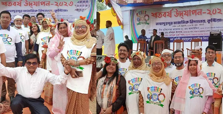 বাহাদুরপুর মাধ্যমিক বিদ্যালয়ে শতবর্ষ পূর্তিতে নতুন আর পুরোনোদের মিলনমেলা