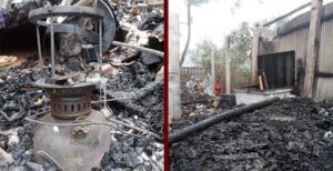 কুষ্টিয়ার স্বস্তিপুরে বসত বাড়ি আগুনে পুড়ে ছাই