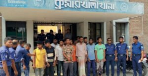 কুমারখালীতে অবৈধভাবে বালু উত্তোলনের অভিযোগে ১৪ জন গ্রেফতার