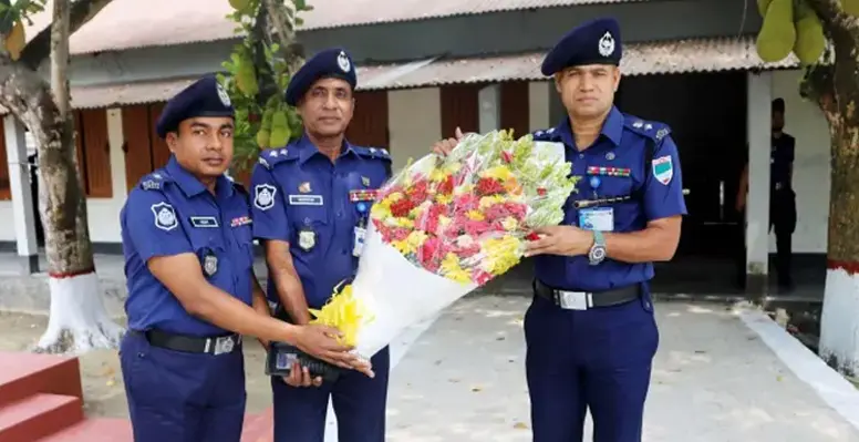 ঝাউদিয়া পুলিশ ক্যাম্প বার্ষিক পরিদর্শন করলেন পুলিশ সুপার