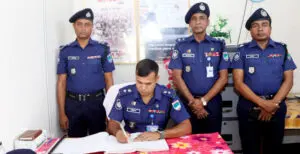 ঝাউদিয়া পুলিশ ক্যাম্প বার্ষিক পরিদর্শন করলেন পুলিশ সুপার