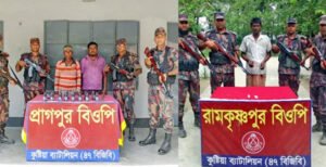 কুষ্টিয়া সীমান্তে বিজিবি’র পৃথক অভিযানে মাদকসহ আটক ৩