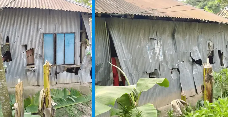 জমি সংক্রান্ত বিরোধের জেরে মহিলা মেম্বারের বাড়িতে হামলার অভিযোগ ইউপি চেয়ারম্যানের বিরুদ্ধে