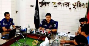 কুষ্টিয়া প্রেস ক্লাব নেতৃবৃন্দের সাথে নবাগত পুলিশ সুপারের মতবিনিময়