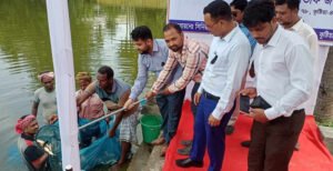 কুমারখালীতে ৪২৮ কেজি পোনামাছ অবমুক্তকরণ