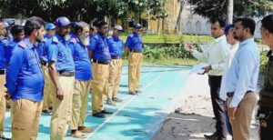 খোকসায় দুর্গাপূজা উপলক্ষে গ্রাম পুলিশের ব্রিফিং 