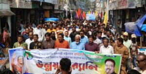 কুমারখালীতে সাবেক এমপি রউফ এর নেতৃত্বে বিশাল শান্তি ও উন্নয়ন সমাবেশ অনুষ্ঠিত