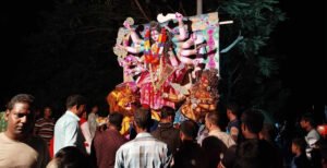 কুমারখালীতে প্রতিমা বিসর্জনের মধ্য দিয়ে শেষ হলো দুর্গোৎসব