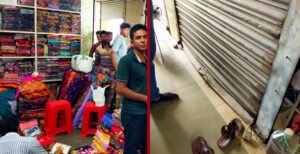 কুমারখালী থানামোড়ে আজাদ বস্ত্র বিতানে চুরির অভিযোগ