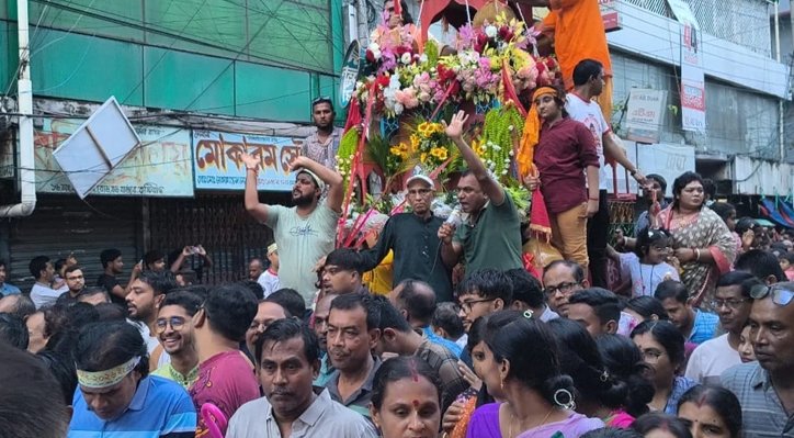উল্টো রথেও ভক্তদের উপচে পড়া ভিড়