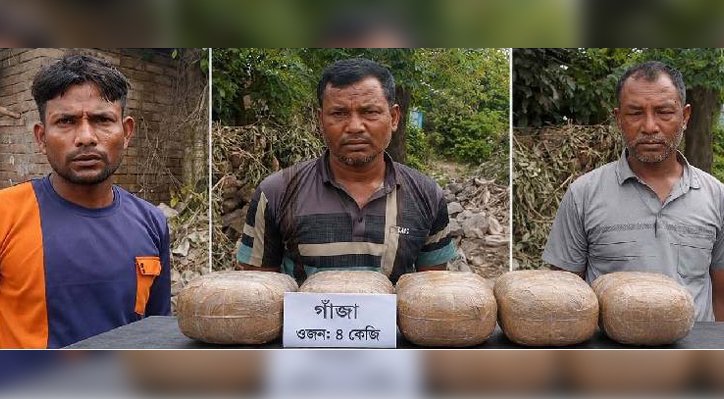 দৌলতপুরে গাঁজাসহ আটক তিন