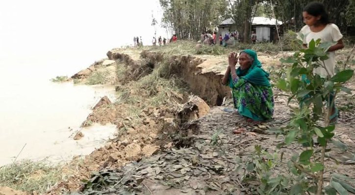 পদ্মা নদীতে ভাঙন: হুমকির মুখে নদী রক্ষা বেড়িবাঁধ ও বসতভিটা