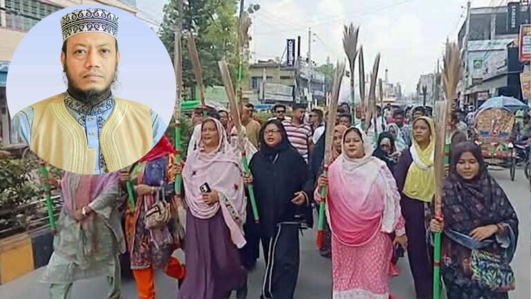 01 14 এমপি আমির হামজার বিরুদ্ধে ঝাড়ু মিছিল