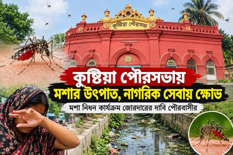 14 15 কুষ্টিয়া পৌরসভায় মশা নিধনে ব্যাপক অনিয়মের অভিযোগ